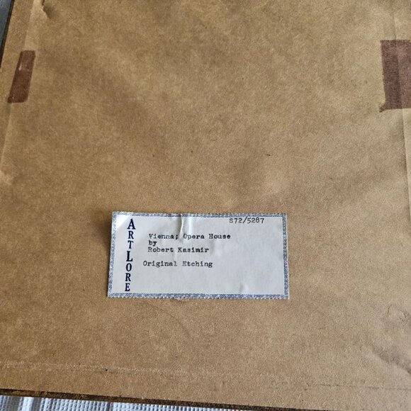 Original etching Vienna Opera House signed by Robert Kasimir rare find - Picture 3 of 3